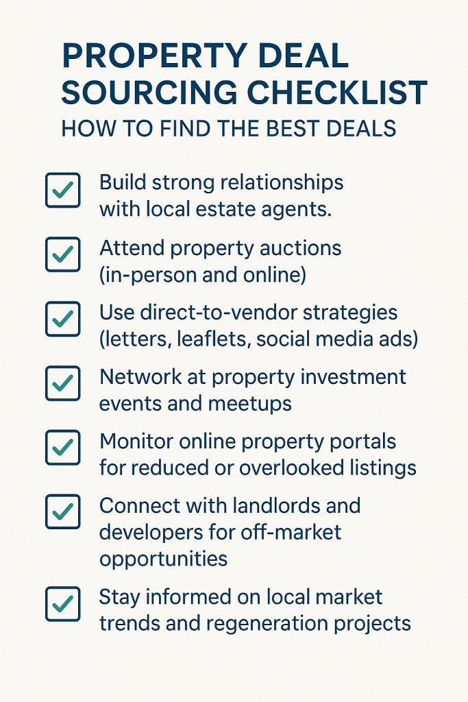 A Useful Property Deal Sourcing Checklist Diagram