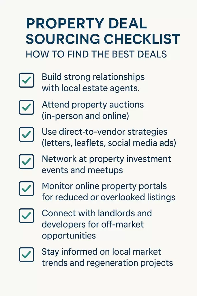 A Property Deal Sourcing Checklist A Useful Property Deal Sourcing Checklist Diagram